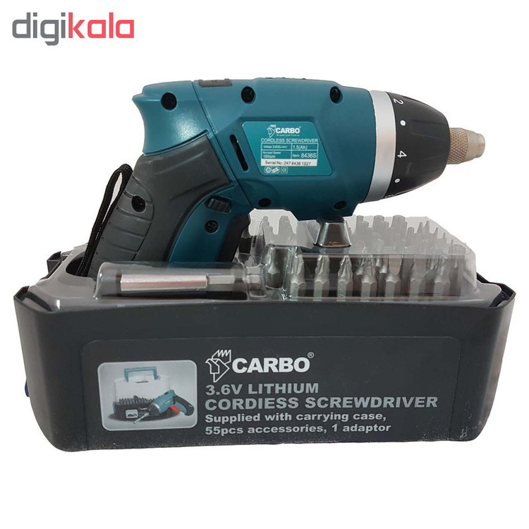 پیچ گوشتی شارژی تاشو کاربو مدل 8436S