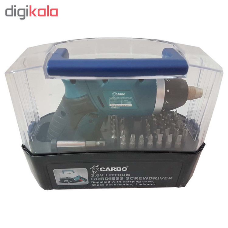 پیچ گوشتی شارژی تاشو کاربو مدل 8436S