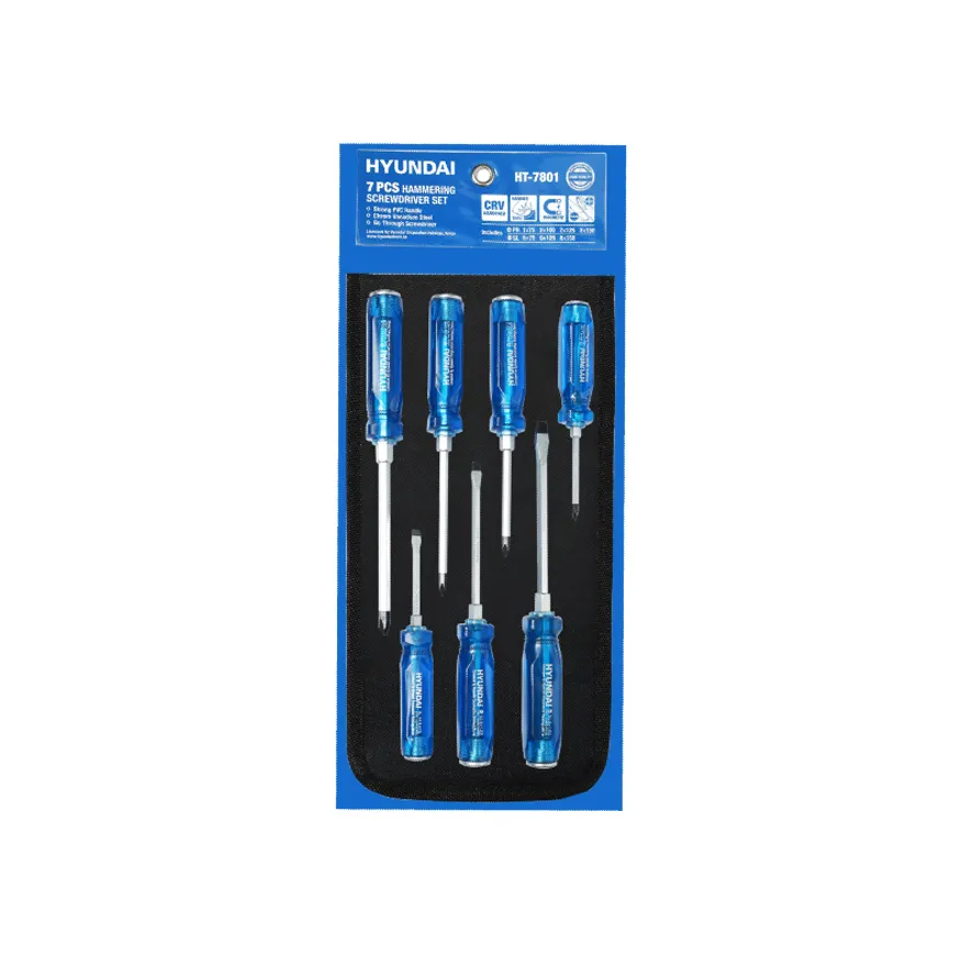 ست پیچ گوشتی ضربه خور ۷ عددی هیوندای مدل HT-7801